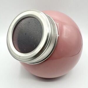Vintage Ethos Round Orb Pink Lidded Canister RARE Bubble Modern MCM Inspired